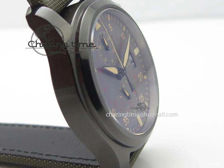 MIROTIME 0512 SunProtective Pilot Top Gun Miramar IWC388002 V6 1:1 Best Edition Ceramic Case On Nylon Strap A 7325